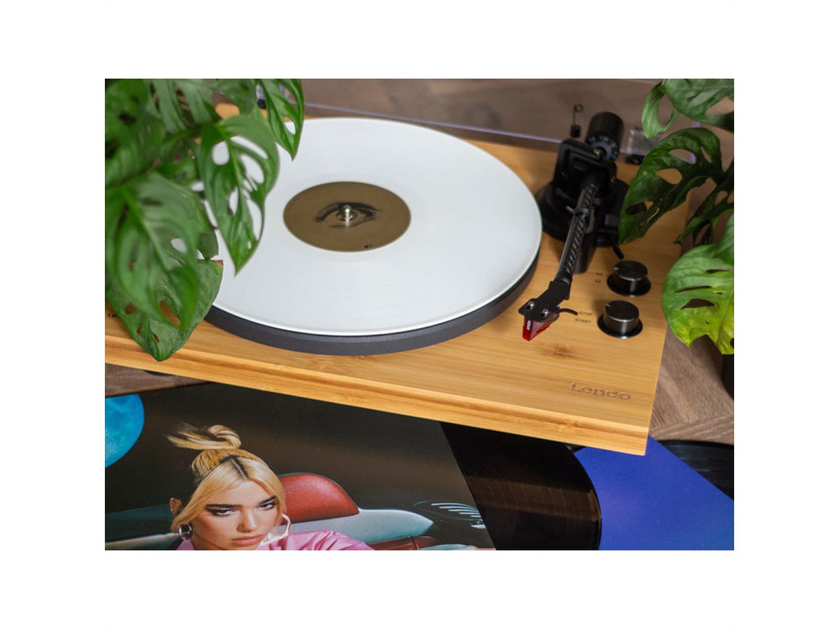Lenco Plattenspieler LBT-335BA, Bambusfarbe ,BT, inkl Ortofon 2MRED