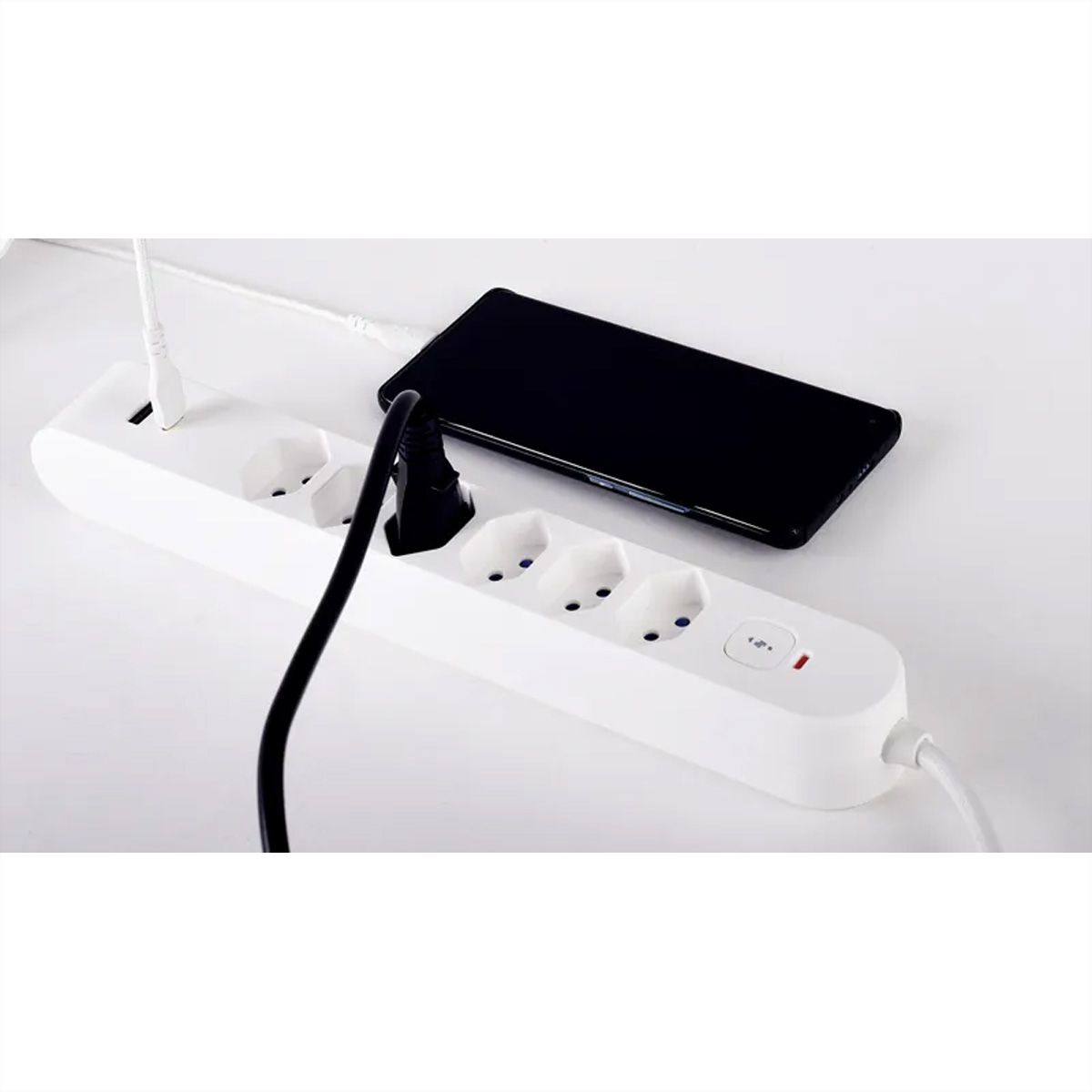 Steffen Steckdosenleiste IQ PRO 6fach, PRO 6xT13 + 1xUSB-A 18W + 1xUSB-C PD 20W, 3m, weiss