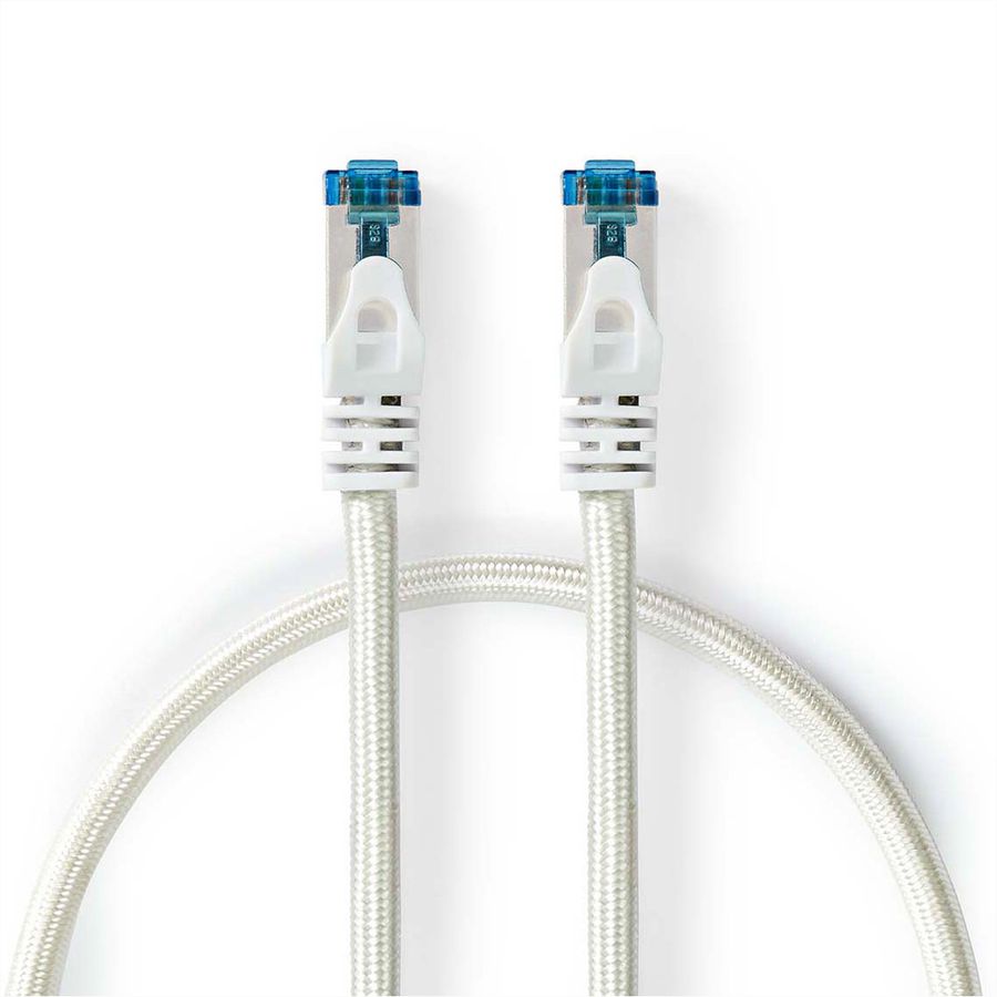 Nedis Cordon réseau S/FTP Cat.6A, blanc, 1.0m