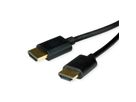 ROLINE HDMI High Speed Kabel mit Ethernet, Slim, ST-ST, schwarz, 1 m