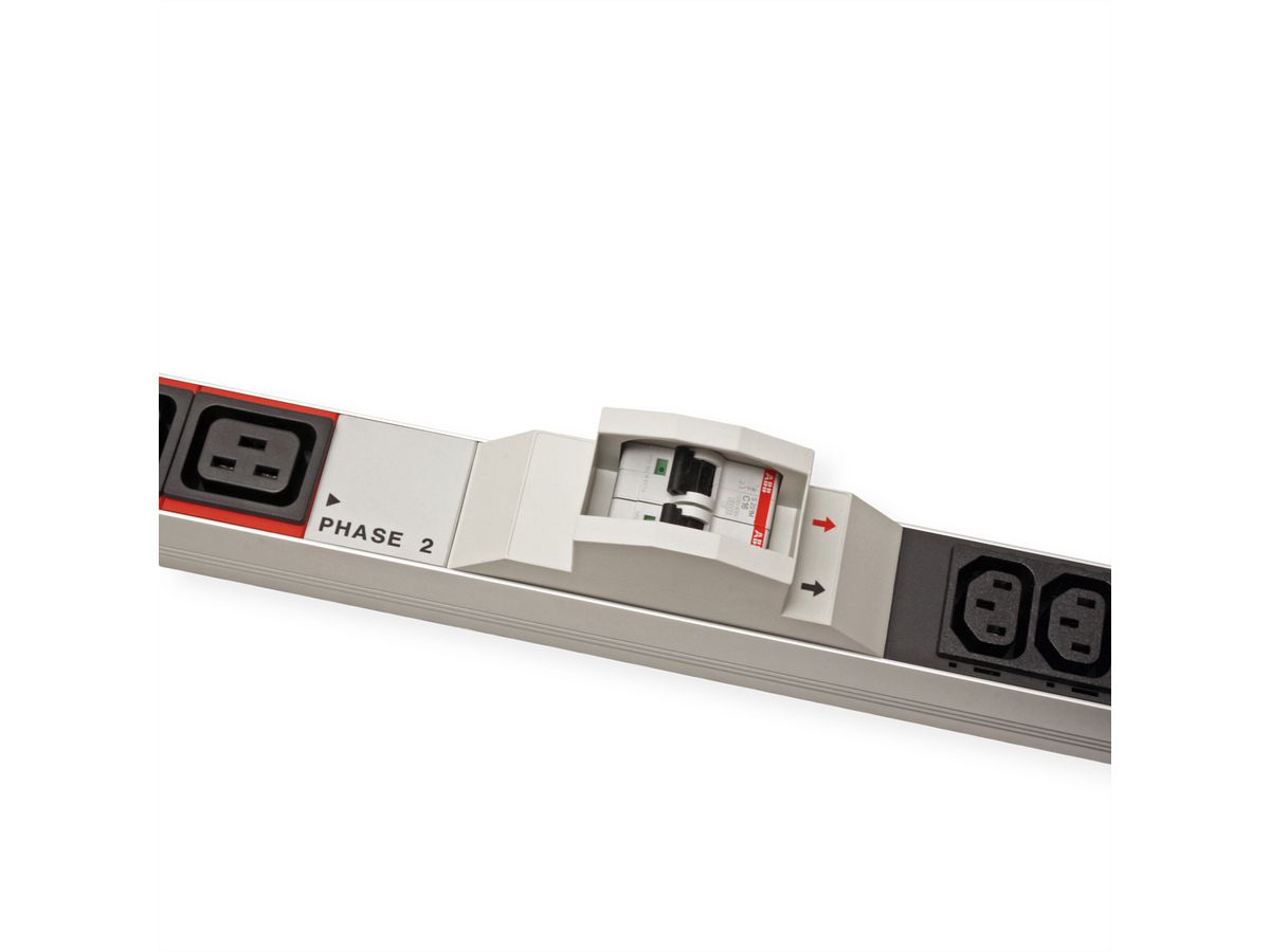 BACHMANN IT PDU ALU 1HE 24xC13 6xC19 3x2LS CEE 3x32A rot