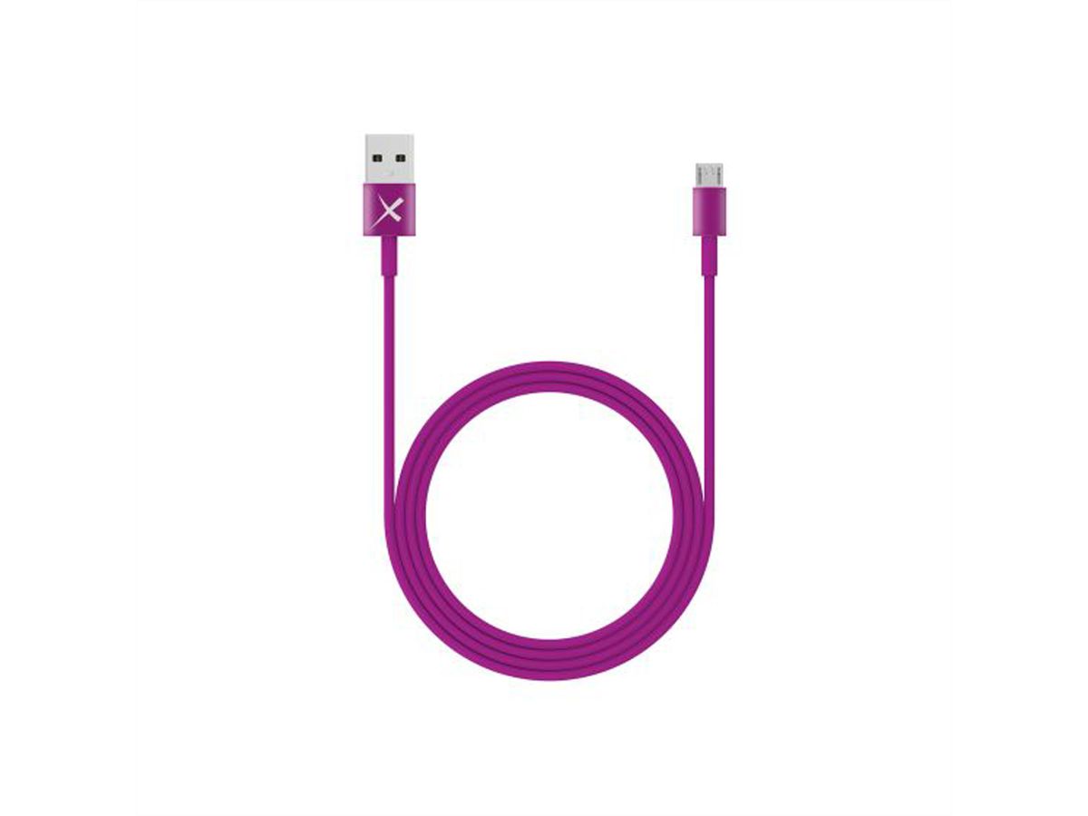 Xlayer Micro USB to USB, 1m, violett
