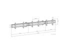 Hagor Menuboard CPS W3L 32-43" Menuboard Support mural pour 3 écrans, Adaptation pour barre de son