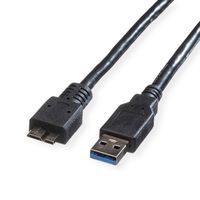 ROLINE USB 3.2 Gen 1 Kabel, A ST - Micro B ST, schwarz, 3 m