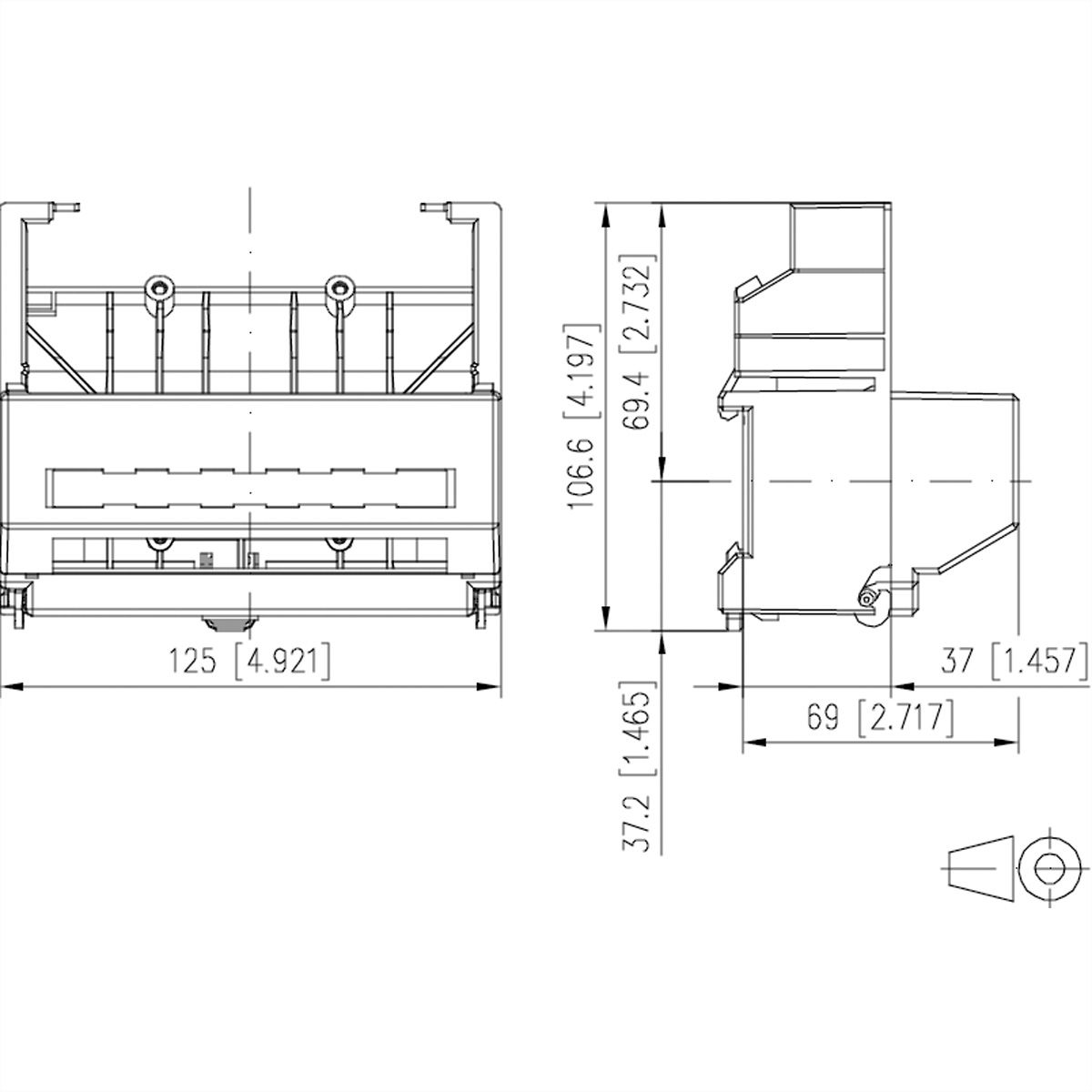 METZ CONNECT Tragschienenadapter, zur Montage von 6fach-Verteilermodulen