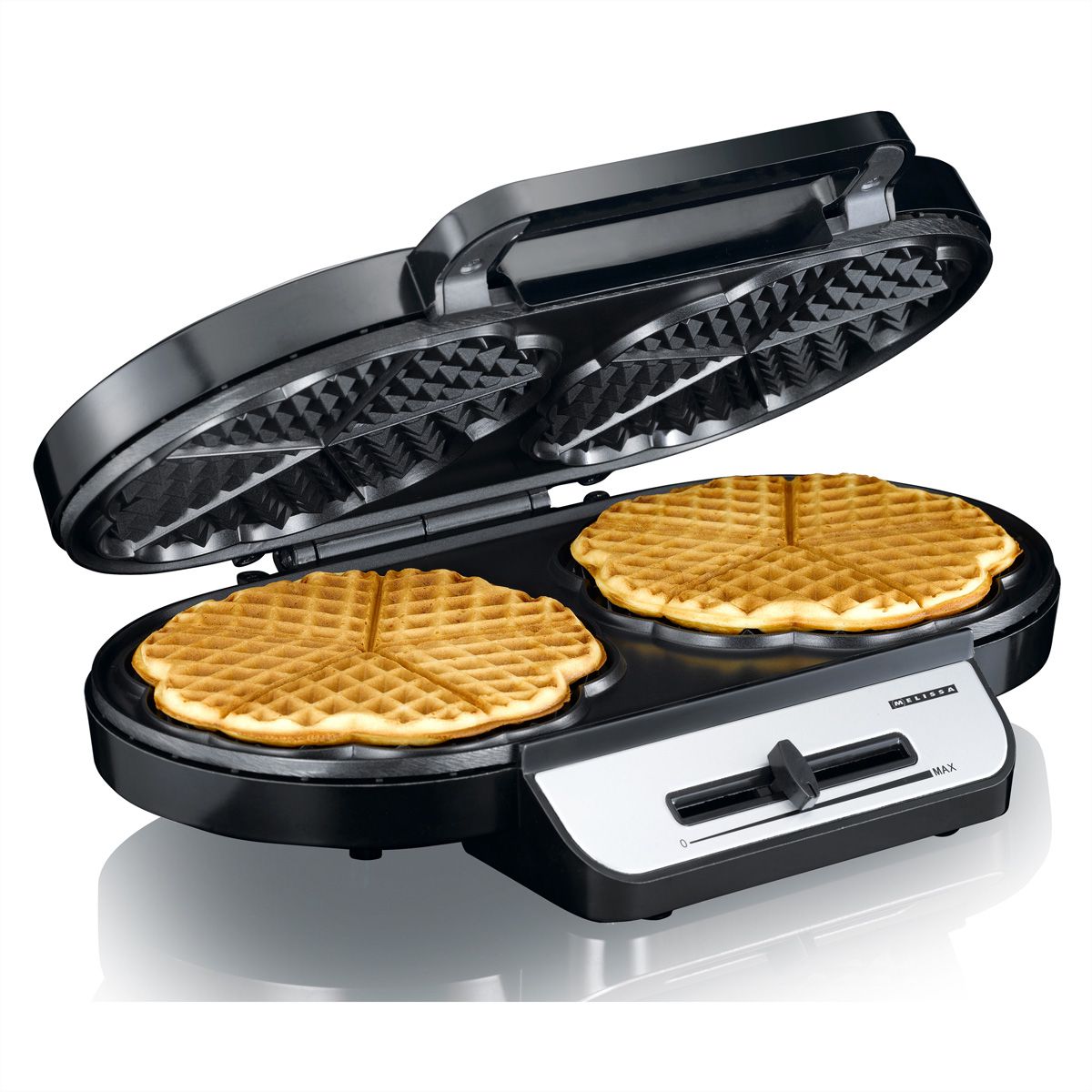 Melissa Gaufrier 16250087, Gaufrier double, noir/ss, 1200W