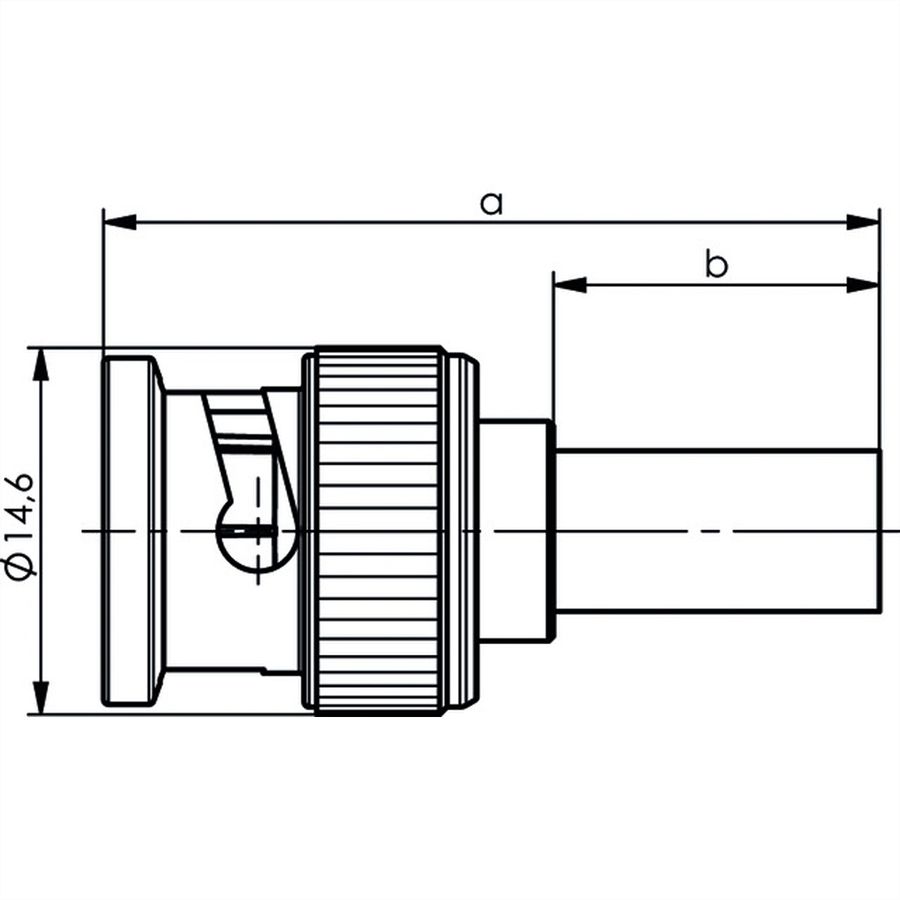 TELEGÄRTNER BNC-Crimpstecker 75 Ohm