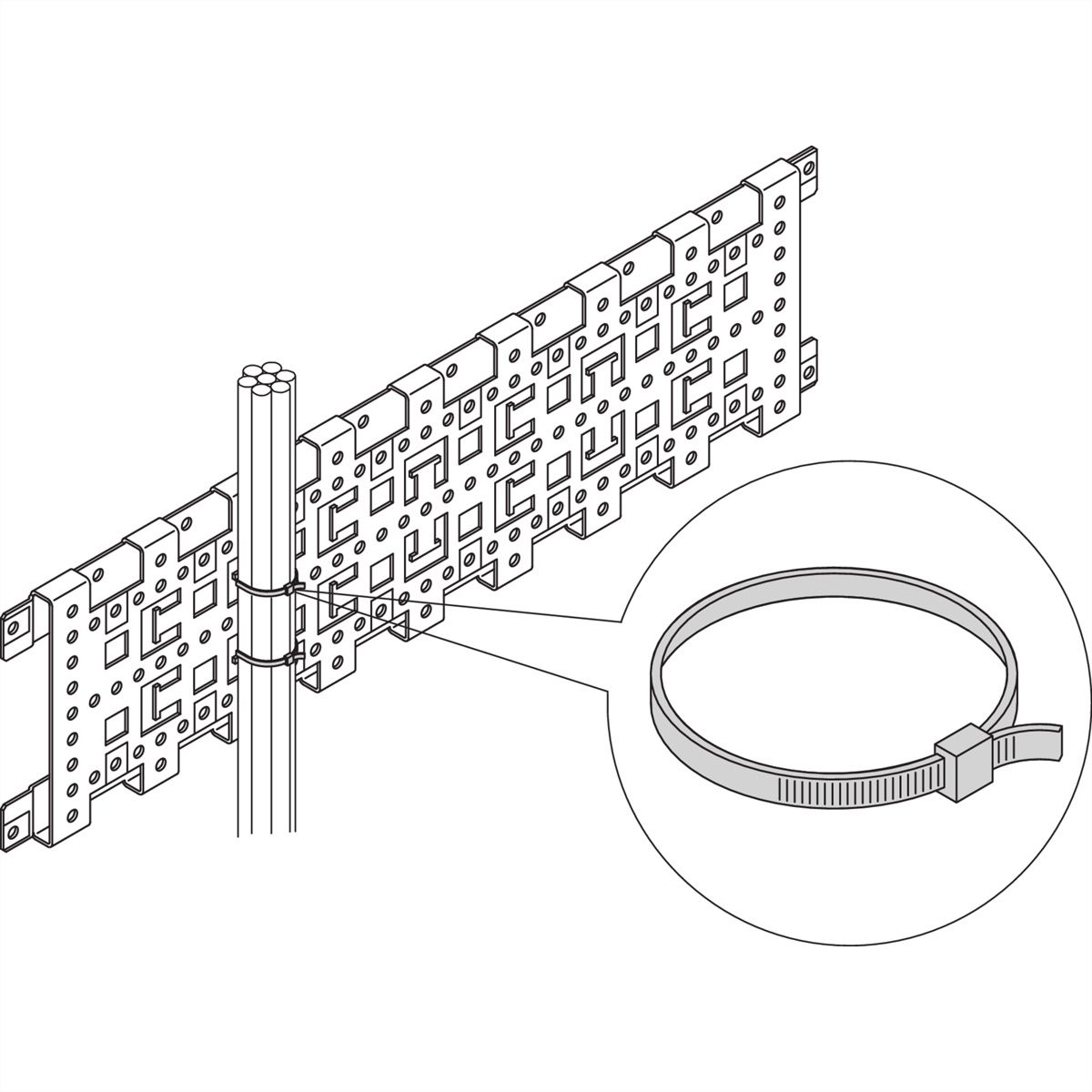 Attache-câbles SCHROFF, 186L 5W
