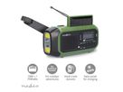 Nedis radio d'urgence DAB+/FM vert/noir, Alimentation solaire
