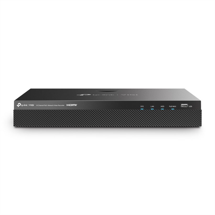 TP-Link VIGI NVR2016H-16MP NVR Enregistreur vidéo en réseau 16-CH, 16x PoE