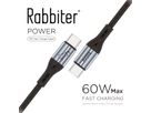 Rabbiter Power USB-C Kabel, 60W, 1.2m - 10Stk., schwarz, 1,2 m