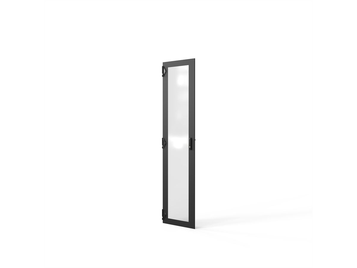 SCHROFF Porte en verre 2200H 600 IP55 fermeture 3 points RAL7021