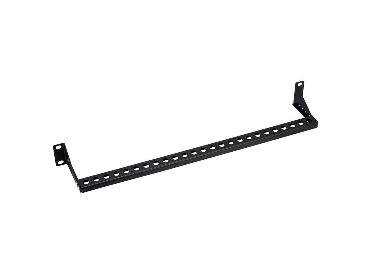 VALUE 19" Barre de gestion des câbles (horizontale), profondeur réglable, 1U, noir
