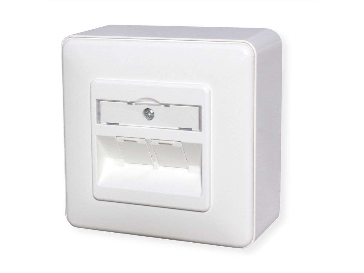 BTR Prise murale BC module 2 ports E-DAT, Cat.6 (Classe E)