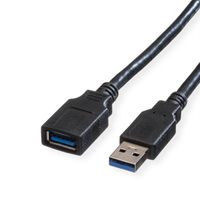 ROLINE Câble USB 3.2 Gen 1 Type A-A, M/F, noir, 1,8 m