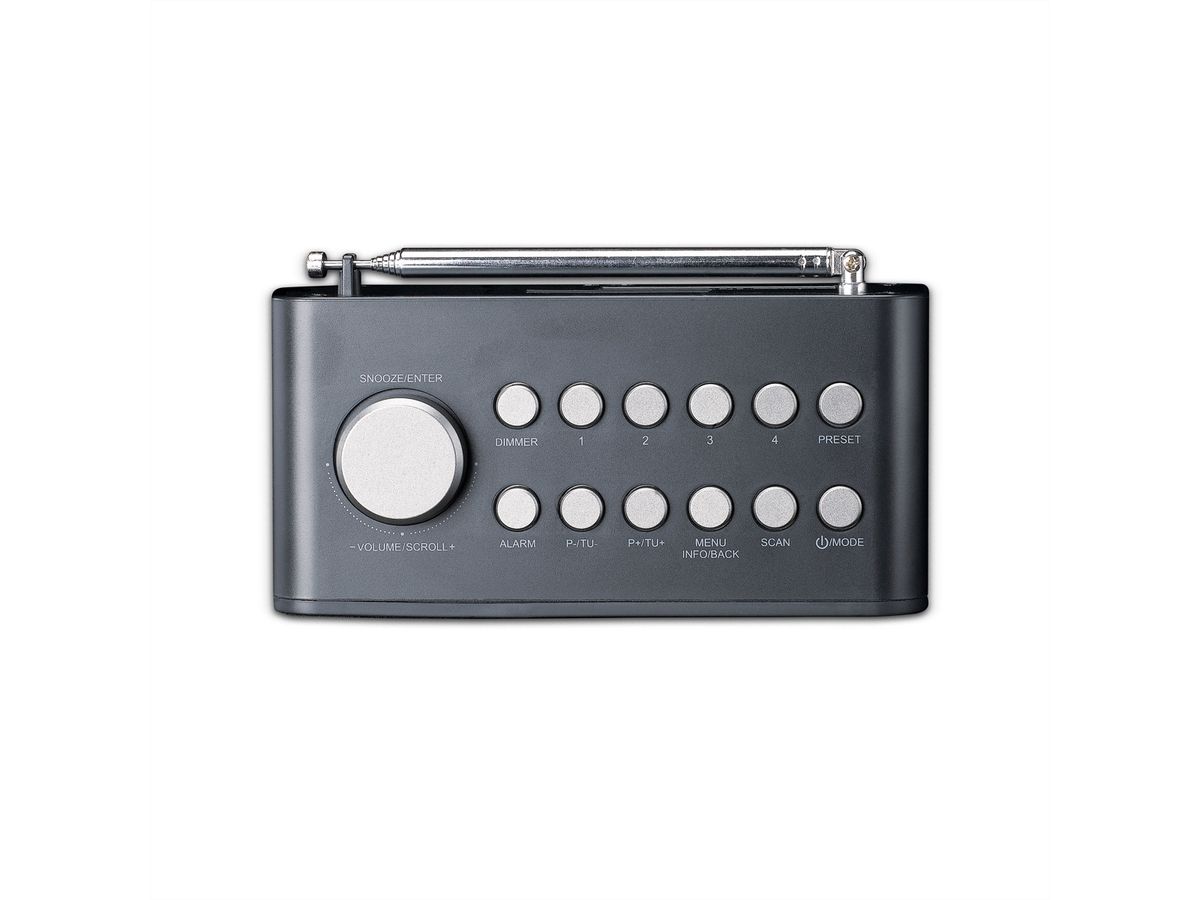 Lenco CR-625BK - Radio-réveil DAB+/ FM, BT, noir