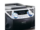 **DEMO**Lenco Boombox SCD-120SI silber, FM, CD, Kassette, USB,BT,RC