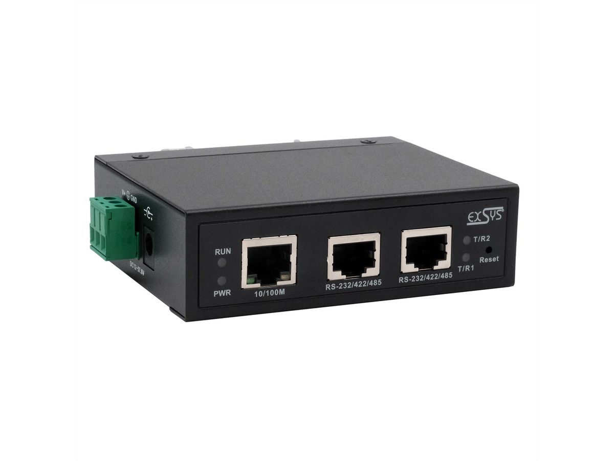 EXSYS EX-61002 Ethernet vers 2x RS-232/422/485
