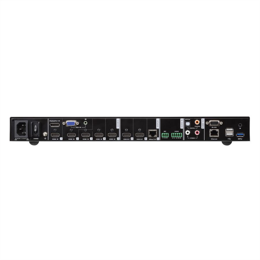 ATEN VP2730 7 x 3 Seamless Präsentation Matrix Switch mit Scaler, Streaming, Audio Mixer und HDBaseT