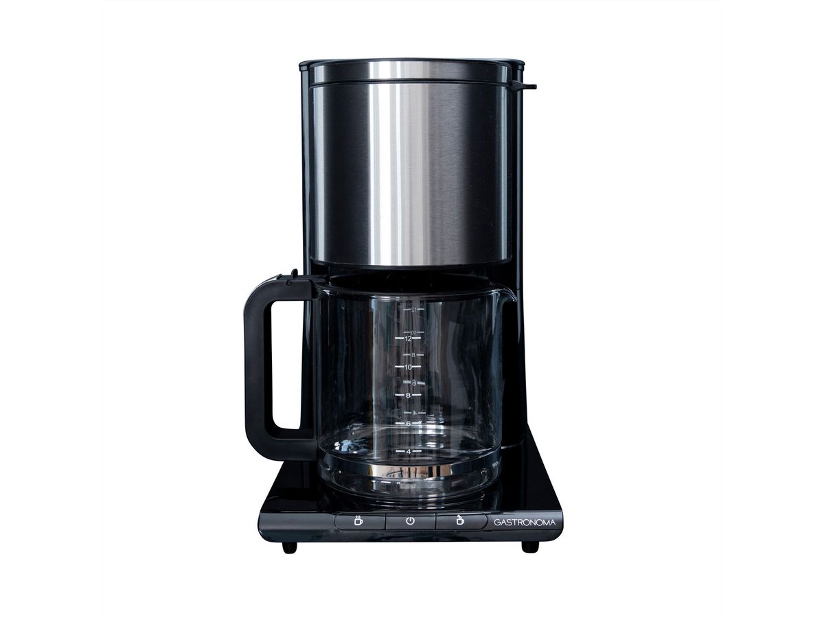 Gastronoma Kaffemaschine 18100003, 1.5L, schwarz/silber, 1050W