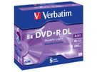 Verbatim DVD+R Jewel DL 8.5GB 8x 5 Pack