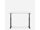 WRK21 Bureau Smart 180 x 80 cm, Hauteur réglable, Blanc uni / Noir