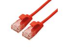 ROLINE UTP DataCenter Patchkabel Kat.6A (Class EA), LSOH, slim, rot, 0,15 m