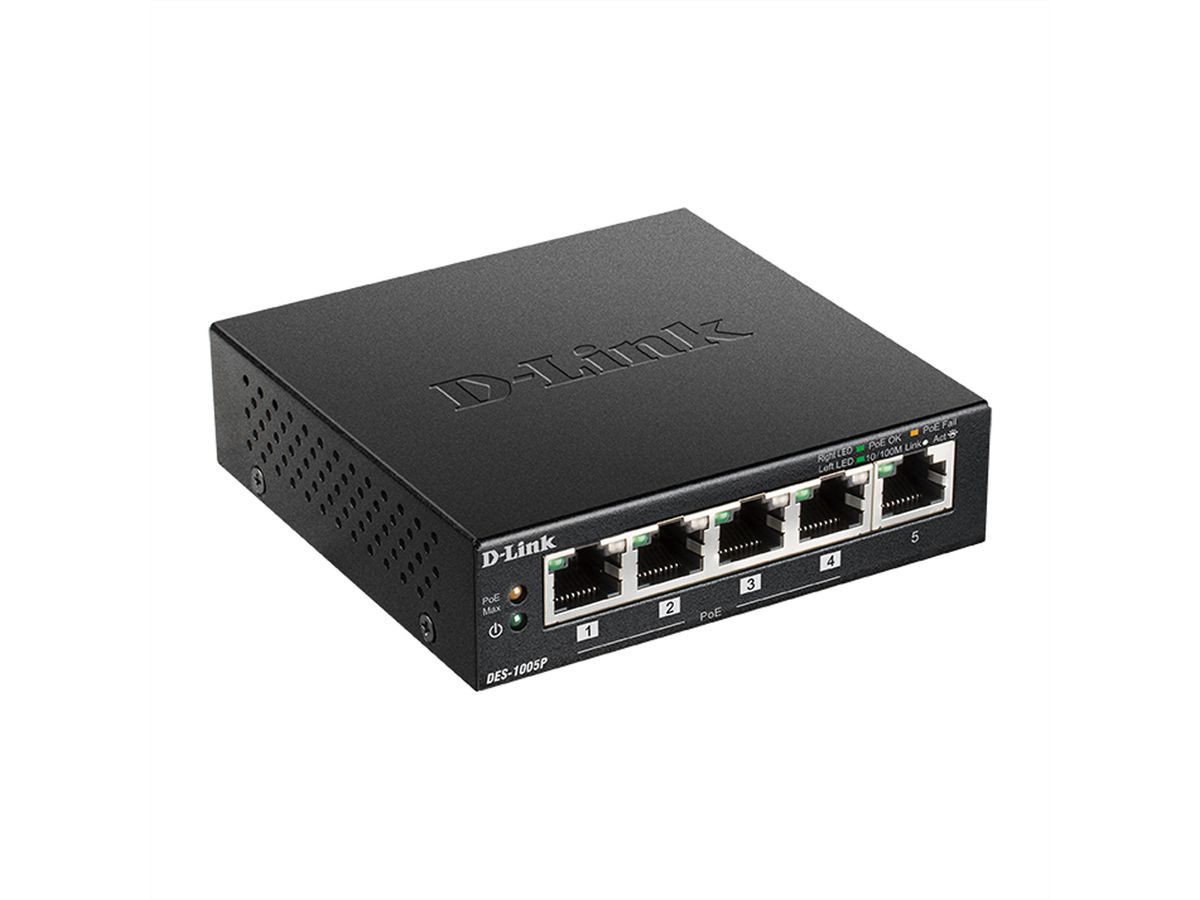 D-Link DES 1005P - commutateur - 5 ports - non géré - Ordinateur de bureau