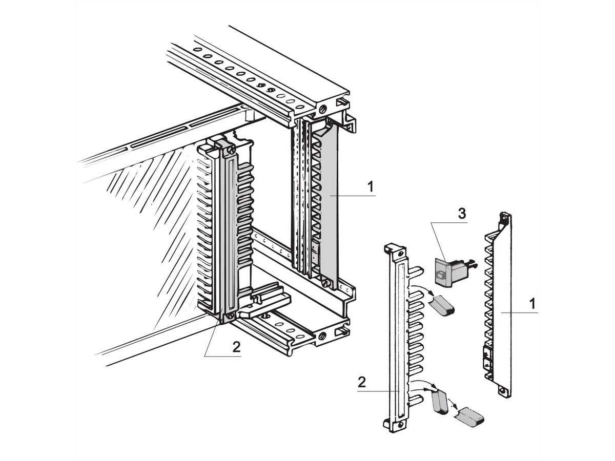 SCHROFF Codierung - TRAEGERLEISTE MIT 2 STIFTEN