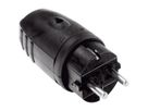 BACHMANN Schutzkontaktgummistecker, schwarz ohne Knickschutz, montierbar