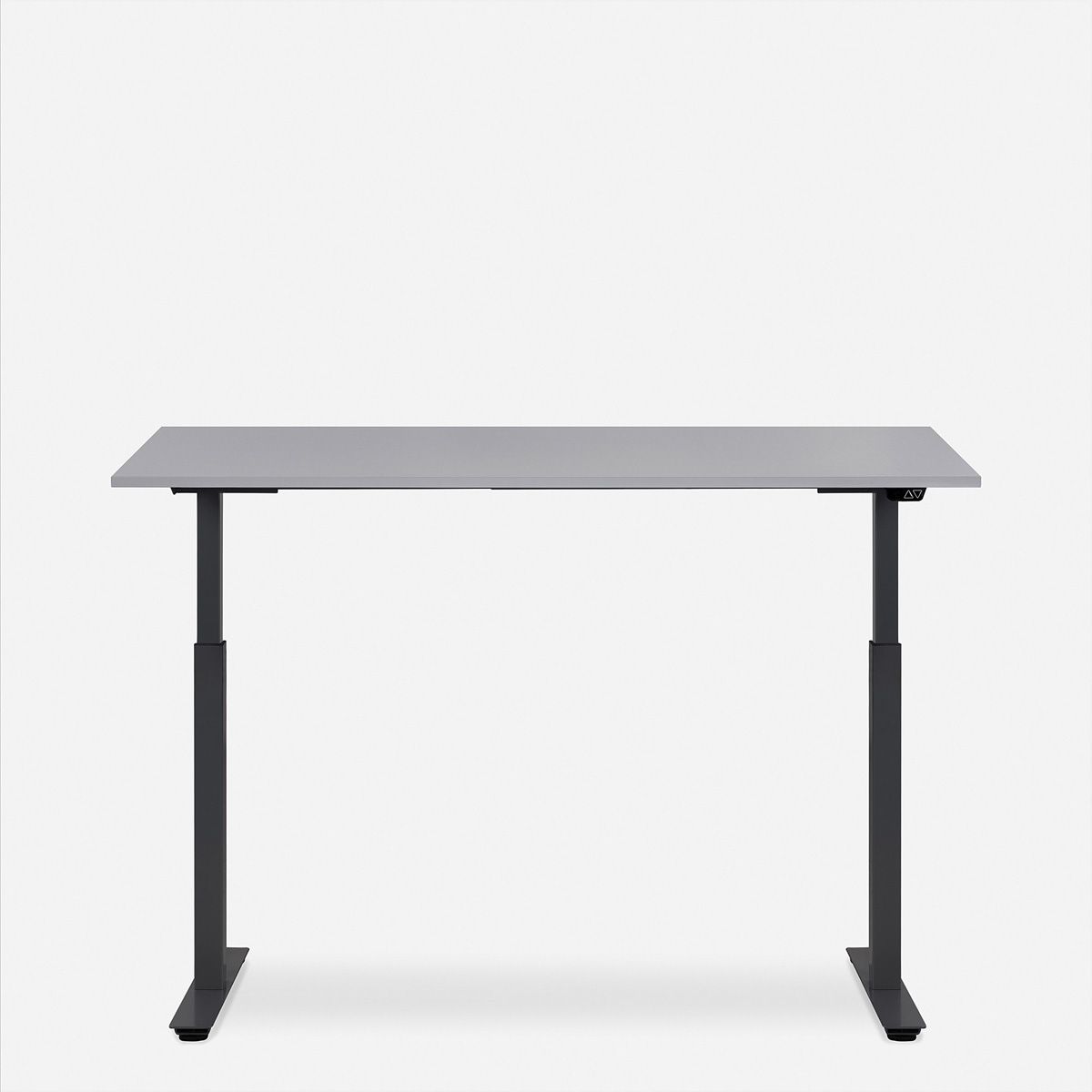 WRK21 Schreibtisch Smart 100 x 60 cm, Höhenverstellbar, Grau Uni / Schwarz