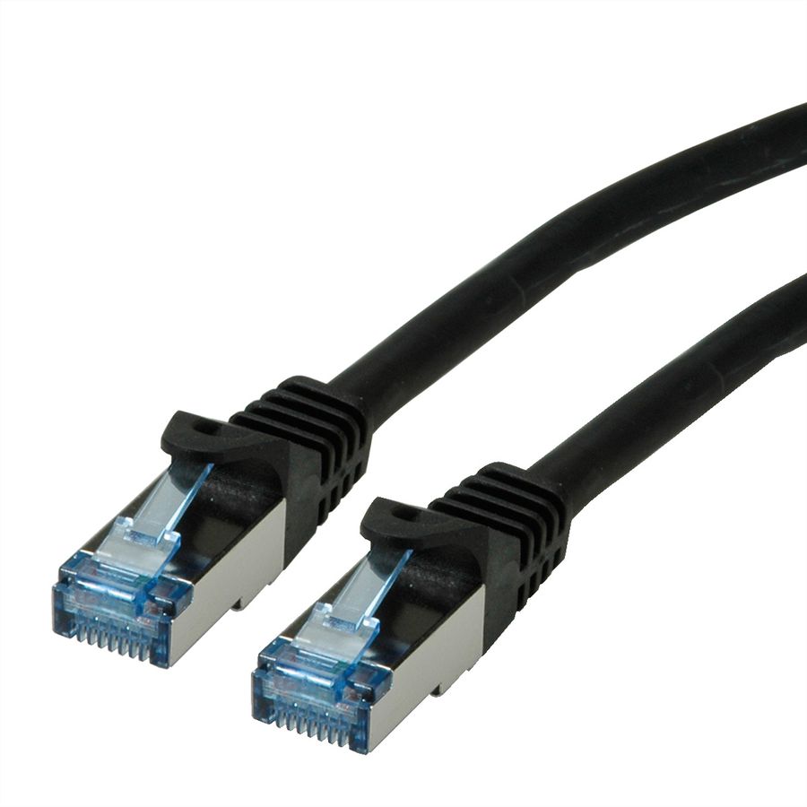 Cordon ROLINE S/FTP(PiMF) Cat.6A / 10 Gigabit, LSOH, Component Level, noir, 7,5 m