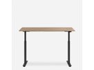 WRK21 Schreibtisch Smart 120 x 80 cm, Höhenverstellbar, Kendal Eiche / Schwarz
