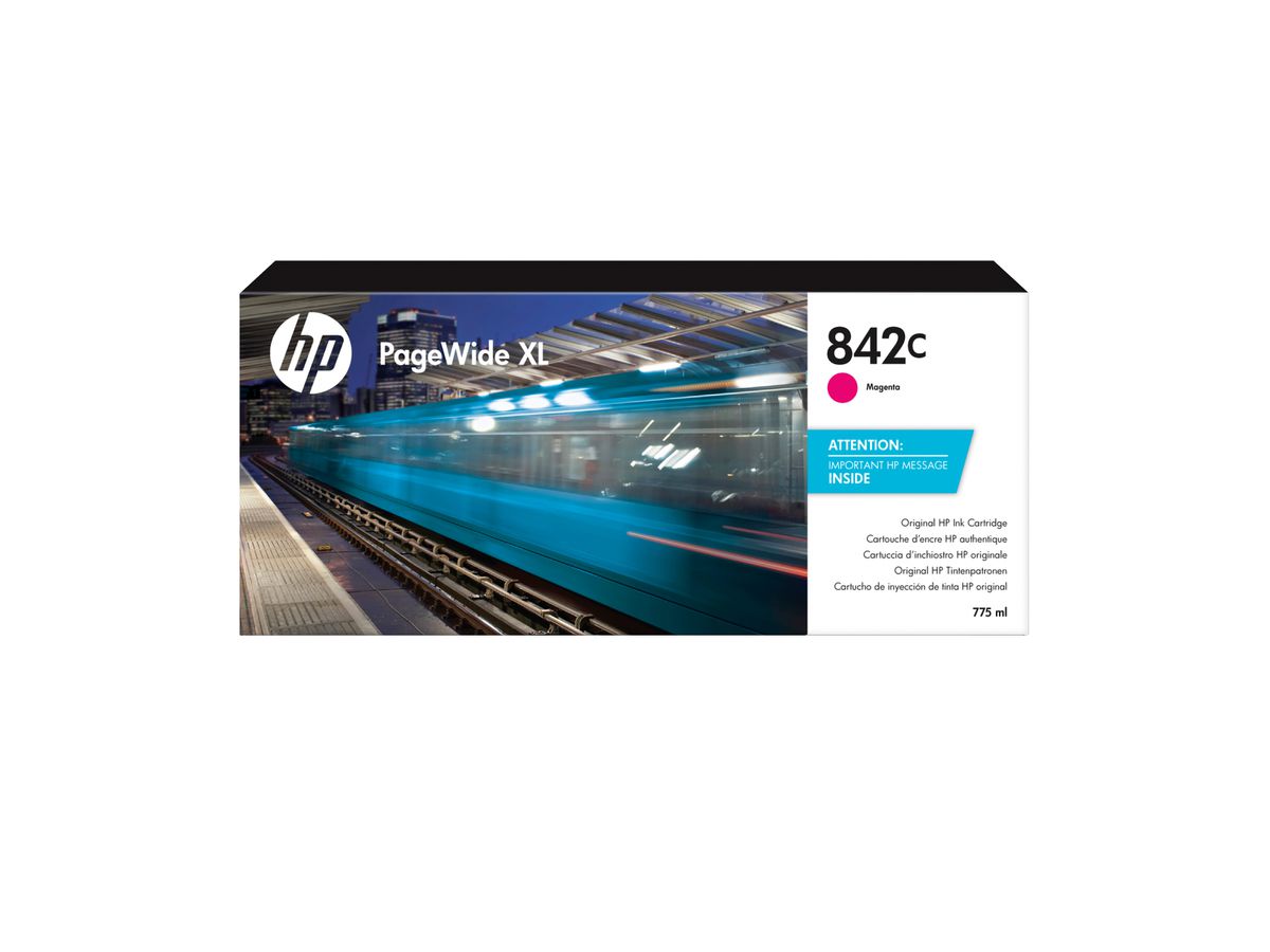 HP 842C cartouche d'encre PageWide XL magenta, 775 ml