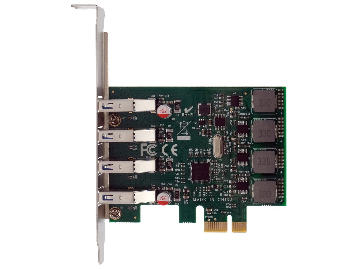 EXSYS EX-11194 Carte PCIe 4 ports USB 3.2 Gen 1