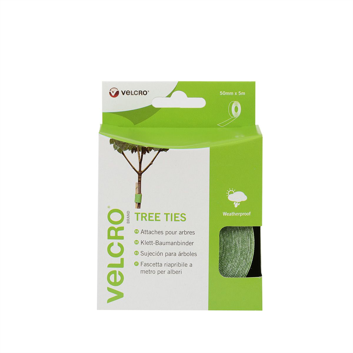 VELCRO® ONE-WRAP Bande pour arbres 50mmx5m, bande verte