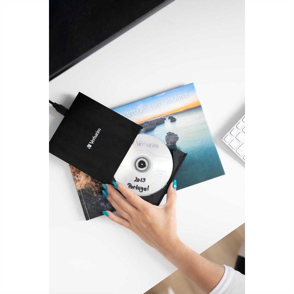 Verbatim CD/DVD Laufwerk extern, USB-C 3.2, 1,5 GBit/s