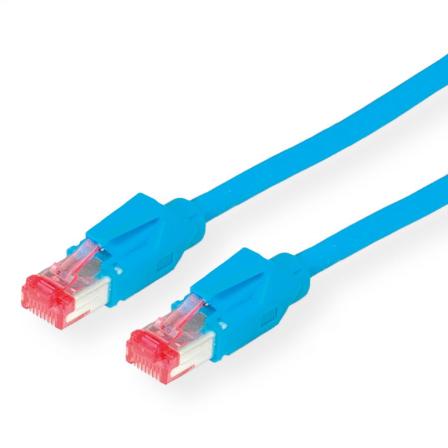 Cordon DRAKA Cat.6 (Classe E) S/FTP H, bleu, 15 m