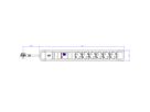 BACHMANN PRIMO 2 6xCEE7/3 1xFI 2,0m CEE7/7 RAL5010