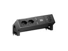 BACHMANN DESK2 2xCH 90° 1xUSB C/C 45W, L=0,2m RAL9005