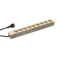 Bâti de prises SCHROFF, 2P+T ALLEMAND, 9 prises, 19"
