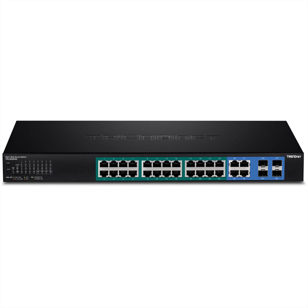 TRENDnet TPE-5028WS gemanaged Gigabit Ethernet (10/100/1000), Energie Über Ethernet (PoE), 1U
