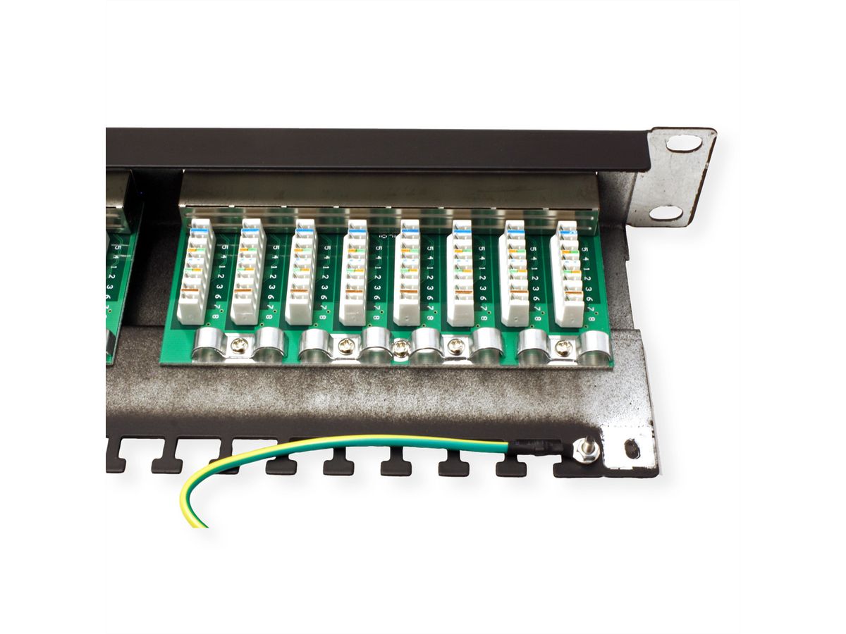 VALUE Kat.5e (Class D) 19"-Patchpanel, 24P, geschirmt, schwarz