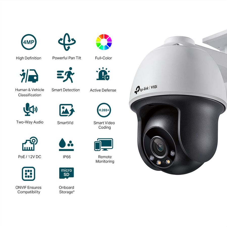 TP-Link VIGI C540(4mm) PT-Caméra 4 MP , 79°, IR-LED 30m