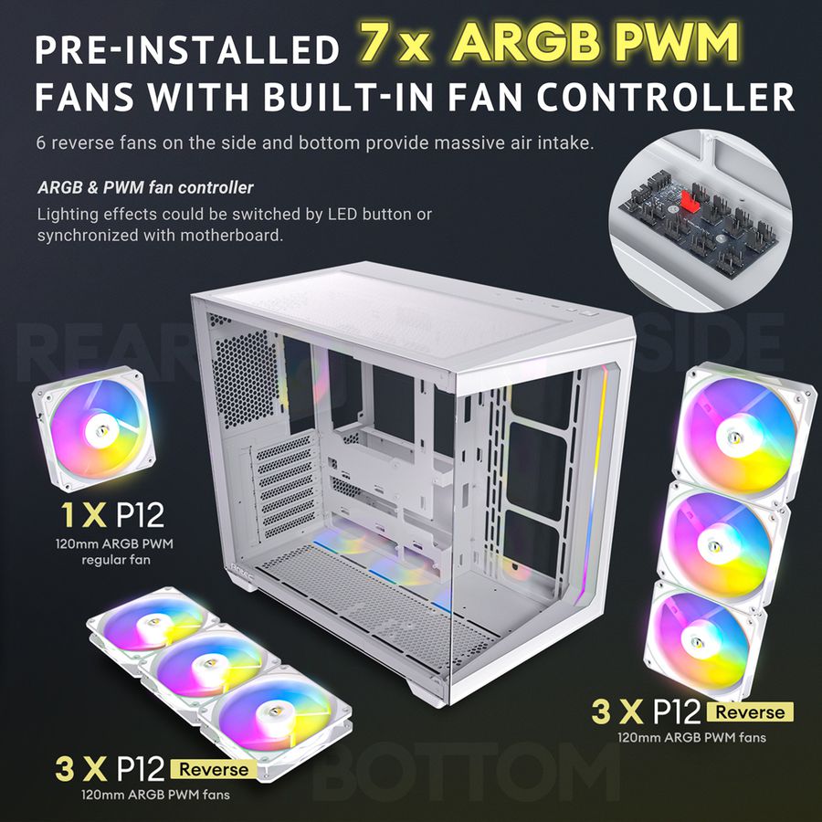 ANTEC Constellation C5 ARGB PC Gehäuse Midi Tower ATX, weiß