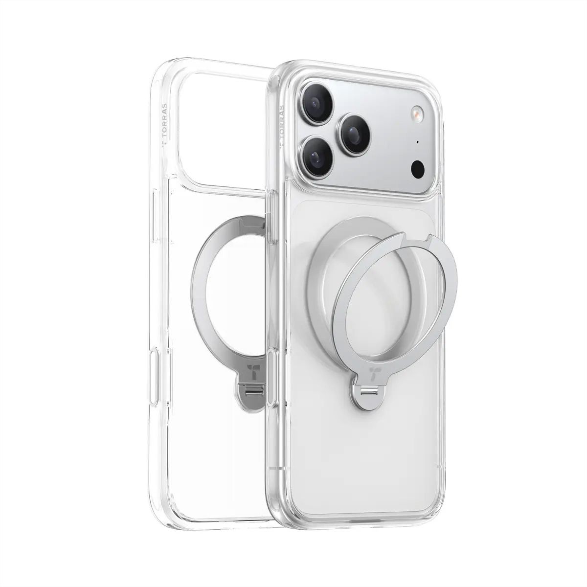 Torras Ostand 360° Case, iPhone 17 Pro, MagSafe, transparent