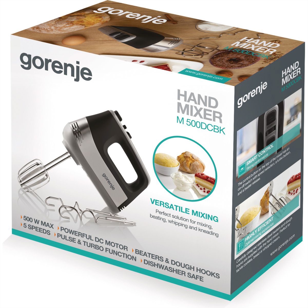 Gorenje Mixeur à main M500DCBK, 500 W, noir