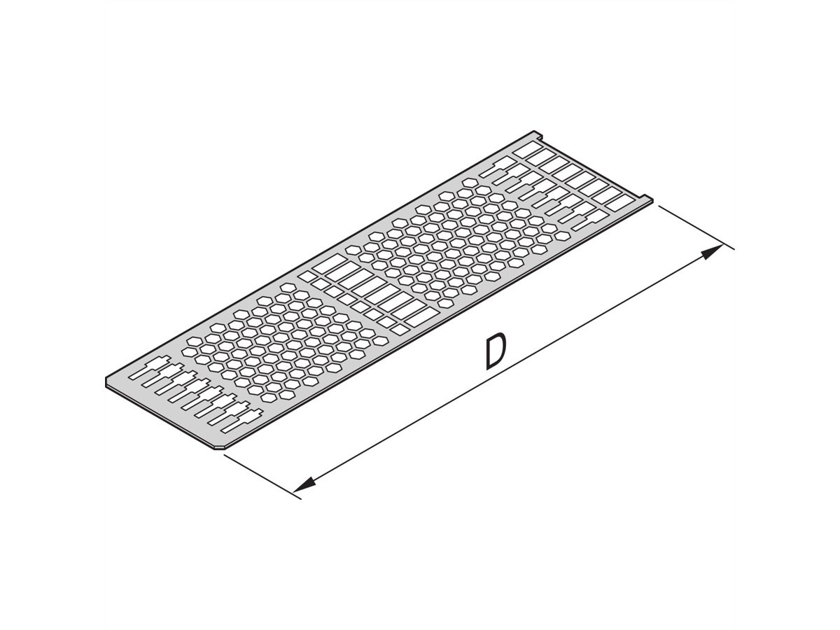 SCHROFF Deckblech für Kassetten - KAS DECKBLECH FS 28TE 167T