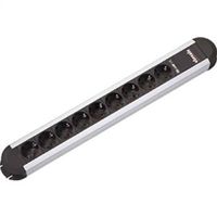 BACHMANN PRIMO Bâti de prises 9x contact de protection, aluminium, 1,75 m