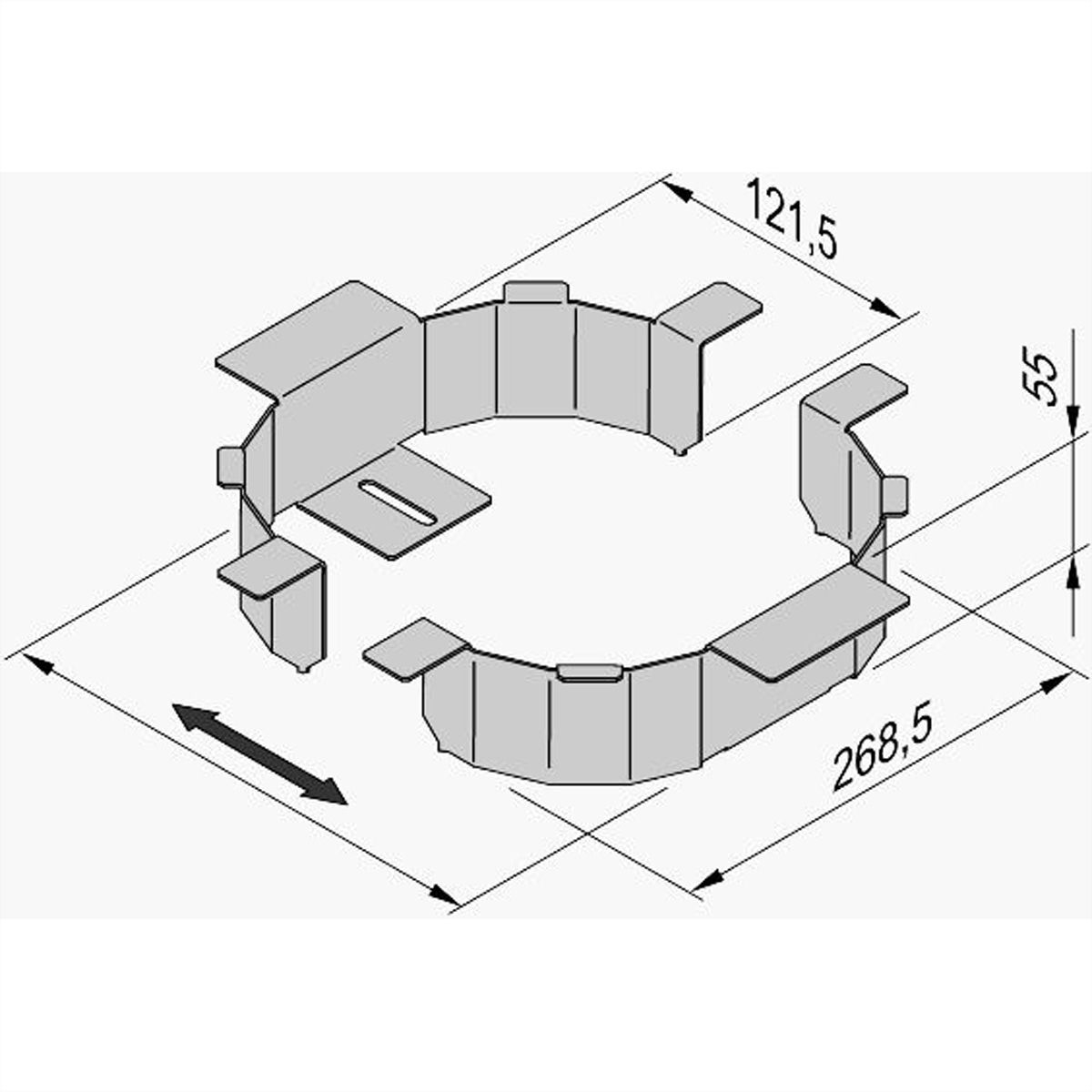 SCHROFF Kabelüberlängenablage - UEBERLAENGE-ABLAGE 2HE R7021